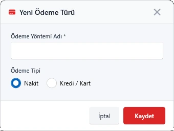 Ayarlar — Ödeme Yöntemleri
